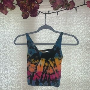 Tie dye tank with open back. Hardly used.
